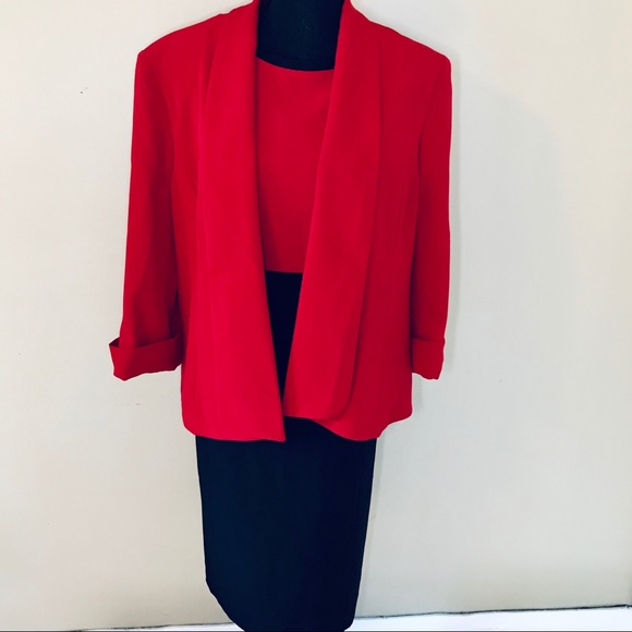 dark red womens suit